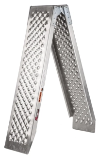 Skládací hliníková nájezdová rampa QTECH délka 180 cm, šíře 21 cm, nosnost 275 kg