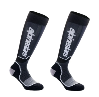 Dlouhé ponožky/podkolenky ALPINESTARS MX PLUS barva šedá/černá