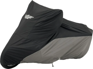 Ochranná plachta pro motocykl ULTRAGARD MOTORCYCLE COVER VELIKOST M (medium) pro Suzuki Savage / Suzuki Boulevard / Indian Scout viz popis, barva černá/šedá