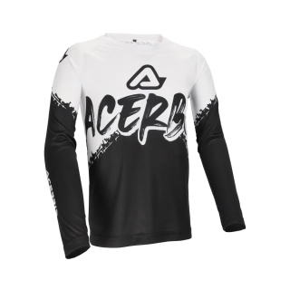 Dětský motokrosový dres ACERBIS LINEAR JUNIOR barva černá/bílá 26