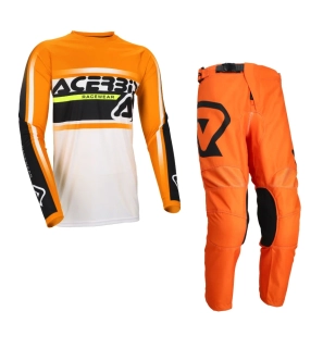 a Dětský motokrosový komplet kalhot a dresu ACERBIS LINEAR JUNIOR barva oranžová/černá 26 velikost 26+L