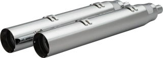 Koncovky výfuku KHROME WERKS 4,5" WAR HAMMER MUFFLERS pro INDIAN TOURING BEZ BRAŠEN rok 2014-2025 viz popis, barva chromová