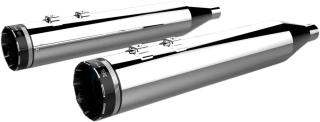 Koncovky výfuku KHROME WERKS 4,5" HP PLUS SLIP-ON MUFFLERS pro HARLEY DAVIDSON FLT/ FLHT/ FLHR/ FLHX/ FLTR rok 1999-2016 viz popis, barva chromová/černé tracer billet zakončení 