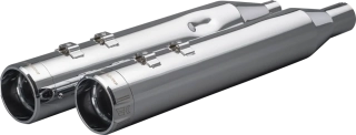 Koncovky výfuku KHROME WERKS 4,5" HP PLUS SLIP-ON MUFFLERS pro HARLEY DAVIDSON FLHT/ FLHTK/ FLHX/ FLHR/ FLTRX/ FLTRU/ FLTRK rok 2017-2024 viz popis, barva chromová/chromové klassic zakončení