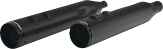 Koncovky výfuku KHROME WERKS 4,5" HP PLUS SLIP-ON MUFFLERS pro HARLEY DAVIDSON FLHT/ FLHTK/ FLHX/ FLHR/ FLTRX/ FLTRU/ FLTRK rok 2017-2024 viz popis, barva černá/černé race tip zakončení