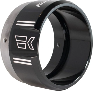 Zakončení koncovky výfuku KHROME WERKS pro výfuky s vnějším průměrem 11,5 cm (4,5") BLACK POWDERCOATED KLASSIC TIP pozice umístění levá strana
