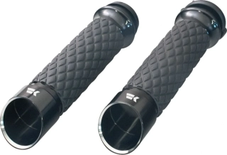 Motocyklové gripy / rukojeti na řidítka motorky KHROME WERKS GRIPS DIAMOND EDGE ČERNÉ 500310