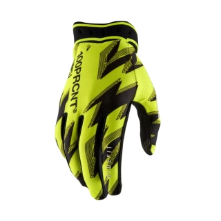 Motokrosové a MTB rukavice 100% RIDEFIT 10046-00027X barva černá/žlutá fluo 