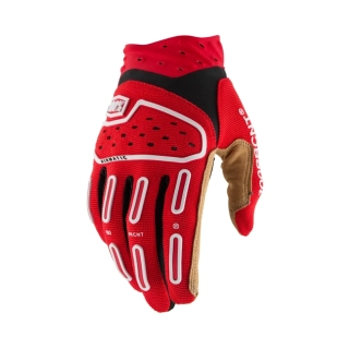 Motokrosové a MTB rukavice 100% AIRMATIC 2 barva červená/černá/hnědá 10041-0001x - pár
