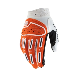 Motokrosové a MTB rukavice 100% AIRMATIC 2 barva bílá/oranžová 10041-0002x - pár