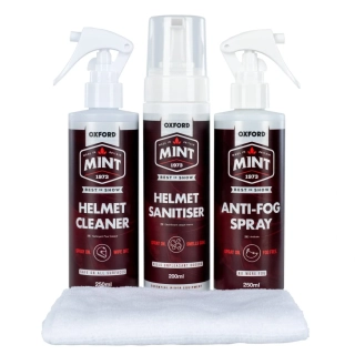 Čistící sada pro čištění přileb a hledí OXFORD MINT HELMET CARE KIT VERZE XL