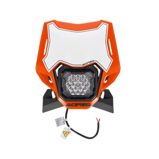 Přední maska motocyklu ACERBIS HEADLIGHT VSL LUMEN-X 18 x 27W LED světlomet, 3000 lumenů, barva černá/oranžová 