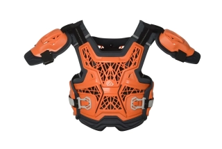 Dětský motokrosový hrudní/zádový/ramenní chránič ACERBIS GRAVITY KID level 2 BODY ARMOUR vhodný pro děti ve věku 8–13 let, výška postavy 125–160 cm, barva černá/oranžová