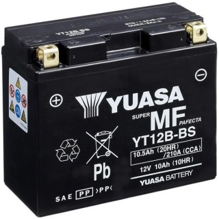 Motocyklová baterie / motobaterie YUASA MF AGM YT12B-BS, 10,5Ah, 210A, 12V rozměr 150x69x130 mm