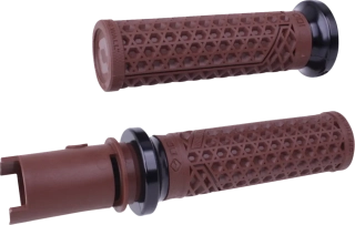 Gripy pro motocykly HARLEY-DAVIDSON 2023 a výše CVO TBW MODELY viz popis ODI VANS V-TWIN LOCK-ON™ GRIP SET pro řidítka o průměru 25,4 mm ( 1" ), barva hnědá/černá - pár 