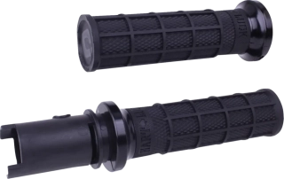 Gripy pro motocykly HARLEY-DAVIDSON 2023 a výše CVO TBW MODELY viz popis ODI V-TWIN LOCK-ON™ HART-LUCK SIGNATURE FULL-WAFFLE GRIP SET pro řidítka o průměru 25,4 mm ( 1" ), barva černá - pár 