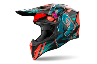 Motokrosová přilba AIROH WRAAAP CYBER barva multicolor lesklá