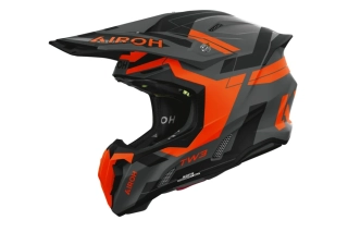 Motokrosová přilba AIROH TWIST 3 DYNASTY barva oranžová fluo matná 