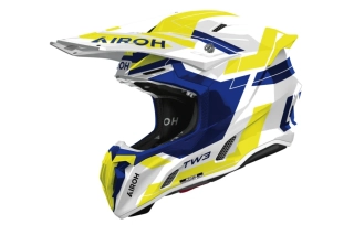 Motokrosová přilba AIROH TWIST 3 DYNASTY barva modrá/žlutá fluo lesklá
