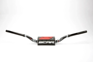 Motokrosové bezhrazdové řidítka motocyklu SCAR HANDLEBAR O2 MODEL MCGRATH/SHORT S9172BKBK ČERNÉ 