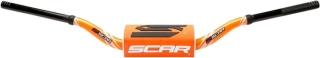 Motokrosové bezhrazdové řidítka motocyklu SCAR HANDLEBAR O2 MODEL RC HIGH S9132OR-OR ORANŽOVÉ