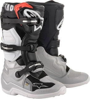 Dětské motokrosové boty / MX obuv ALPINESTARS TECH 7S 2015017-1829 barva černá/stříbrná