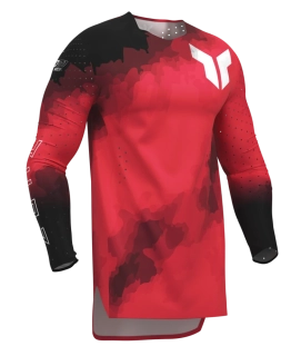 Lehký a pružný motokrosový - enduro dres THOR SPORTMODE CARBON barva černá/červená