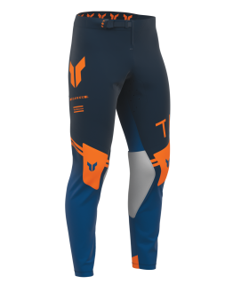 Lehké a pružné motokrosové - enduro kalhoty THOR SPORTMODE GEO barva midnight modrá/oranžová