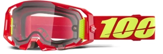 Motokrosové / enduro brýle 100% ARMATIC ENDURO DUAL PENE ČERVENÁ  s čirým dvojitým objektivem, 50070-10005