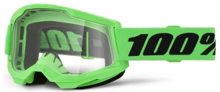 A Motokrosové brýle 100% STRATA 2 NEON ZELENÉ s čirým objektivem