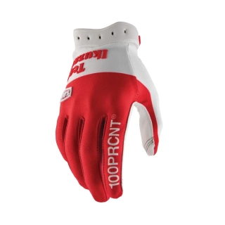 Motokrosové a MTB rukavice 100% RIDEFIT IKUZAWA 11046-0000X barva bílá/červená
