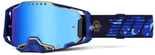 Motokrosové brýle 100% ARMEGA BRUNI SIGNATURE s modrým zrcadlovým sklem