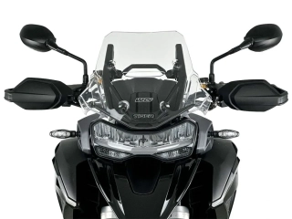 Plexi motocyklu WRS verze SPORT pro motocykly TRIUMPH TIGER 1200 GT / PRO / EXPLORER / RALLY rok 2022-2026 výška plexi 34,5 cm barva čirá