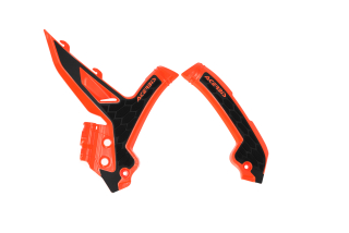 Ochranné kryty rámu ACERBIS pro KTM SX-F 250/350/450 rok 2023-2026 barva oranžová/černá