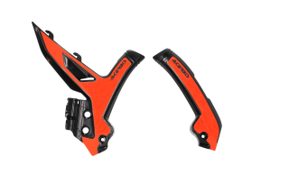 Ochranné kryty rámu ACERBIS pro KTM EXC 150/250 rok 2024-2025 barva černá/oranžová
