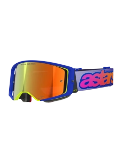 Motokrosové / enduro brýle ALPINESTARS GOGGLE SUPERTECH VISTA 5100226-7285 barva modrá/žlutá, červené zrcadlové plexi