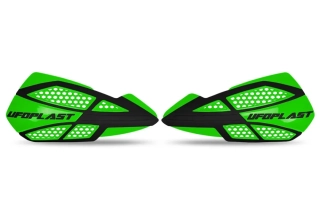A Odolné kryty páček motocyklu / chrániče rukou UFO VOYAGER HANDGUARDS barva zelená-černá pár / bez montážní sady