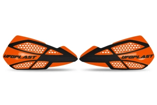 Odolné kryty páček motocyklu / chrániče rukou UFO VOYAGER HANDGUARDS oranžová-černá pár / bez montážní sady