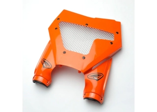 Přední číslová tabulka motocyklu s ventilační mřížkou CYCRA STADIUM PLATE VENTED pro KTM rok 2023-2026 viz popis, barva oranžová