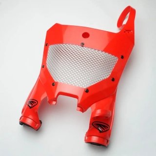 Přední číslová tabulka motocyklu s ventilační mřížkou CYCRA STADIUM PLATE VENTED pro HONDA CRF 250 R / CRF 450 Rrok 2025-2026 viz popis, barva červená