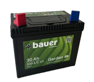 Baterie pro zahradní techniku BAUER GARDEN U1 12V 30Ah 330A (BAU1) rozměr 195x127x182 mm, polarita levá