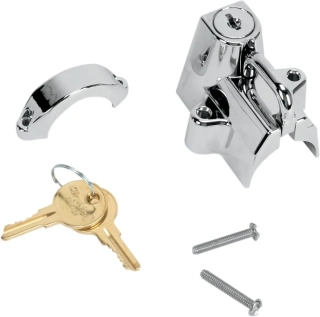 Zámek na motocyklovou přilbu KURYAKYN UNIVERSAL HELMET LOCK KUR4220 barva chromová, rozsah uchycení: 22,2–31,8 mm (7/8" – 1 1/4")  