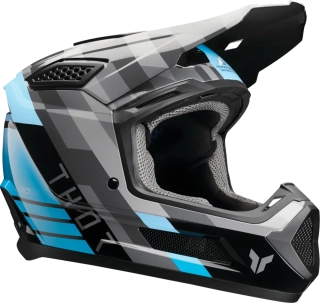 Motokrosová přilba / MX helma THOR FLEET CAMBER barva černá/modrá/šedá