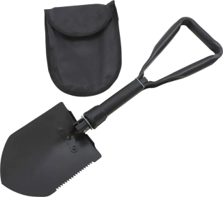 Skládací lopata ideální pro nouzové situace na cestách, off-road, kempování aj. MOOSE RACING FOLDABLE SHOVEL barva černá  
