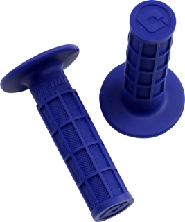 Motokrosové jednovrstvé rukojeti - mx gripy ODI RUFFIAN MX FULL WAFLE SINGLE PLY GRIPS zavřené konce, full vafle barva modrá