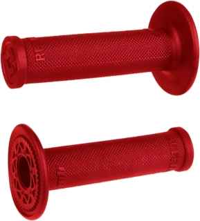 Motokrosové jednovrstvé rukojeti - mx gripy ODI RUFFIAN MX SINGLE PLY GRIPS bez vaflí, zavřené konce, barva červená