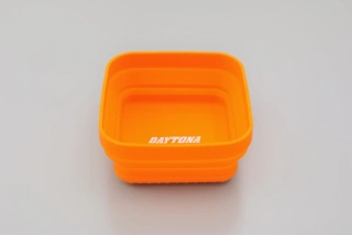 Magnetická silikonová skládací miska na nářadí DAYTONA SILICONE TRAY MAGNETIC ROUND barva oranžová, tvar čtverec 