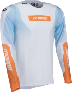 Motokrosový/enduro dres MOOSE OFFROAD ALPHA ONE barva oranžová/bílá/modrá