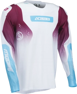 Motokrosový/enduro dres MOOSE OFFROAD ALPHA ONE barva bílá/modrá/fialová