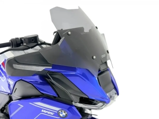 Plexi motocyklu WRS VERZE SPORT pro motocykl BMW R 1300 RT 2025-2026 barva tmavě kouřová, výška plexi 39 cm, oproti originálnímu plexi o 20,5 cm nižší